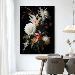 Urban Cotton Wandkleden|Wandkleed Flower Selection in maat en frame naar keuze