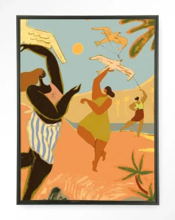 Urban Cotton Wandkleden|Wandkleed Fly High in maat en frame naar keuze