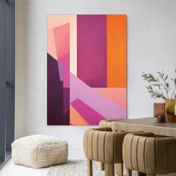 Urban Cotton Wandkleden|Wandkleed Folded Lines in maat en frame naar keuze