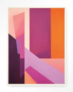 Urban Cotton Wandkleden|Wandkleed Folded Lines in maat en frame naar keuze