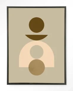 Urban Cotton Wandkleden|Wandkleed Forma 4 Beige in maat en frame naar keuze