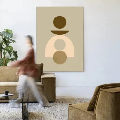 Urban Cotton Wandkleden|Wandkleed Forma 4 Beige in maat en frame naar keuze