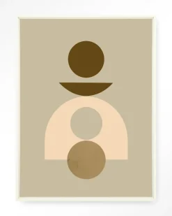 Urban Cotton Wandkleden|Wandkleed Forma 4 Beige in maat en frame naar keuze