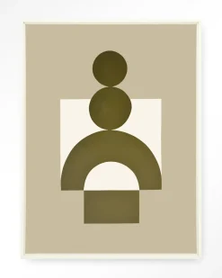 Urban Cotton Wandkleden|Wandkleed Forma 3 Beige in maat en frame naar keuze