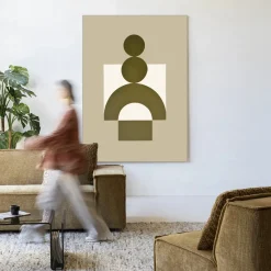 Urban Cotton Wandkleden|Wandkleed Forma 3 Beige in maat en frame naar keuze