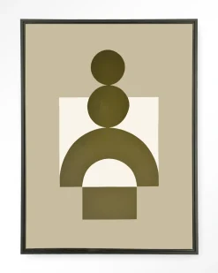 Urban Cotton Wandkleden|Wandkleed Forma 3 Beige in maat en frame naar keuze