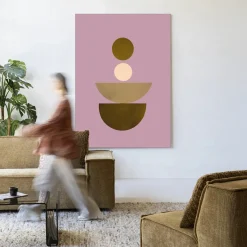 Urban Cotton Wandkleden|Wandkleed Forma 1 Beige in maat en frame naar keuze