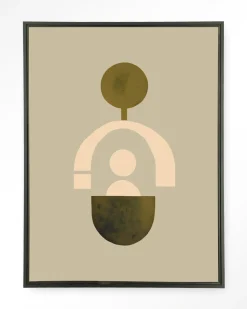 Urban Cotton Wandkleden|Wandkleed Forma 2 Beige in maat en frame naar keuze