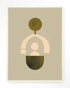 Urban Cotton Wandkleden|Wandkleed Forma 2 Beige in maat en frame naar keuze