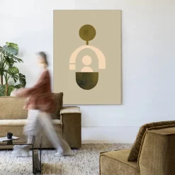 Urban Cotton Wandkleden|Wandkleed Forma 2 Beige in maat en frame naar keuze