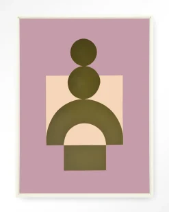 Urban Cotton Wandkleden|Wandkleed Forma 3 Lilac in maat en frame naar keuze