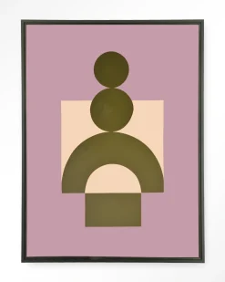 Urban Cotton Wandkleden|Wandkleed Forma 3 Lilac in maat en frame naar keuze