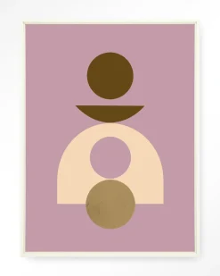 Urban Cotton Wandkleden|Wandkleed Forma 4 Lilac in maat en frame naar keuze