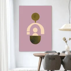 Urban Cotton Wandkleden|Wandkleed Forma 2 Lilac in maat en frame naar keuze