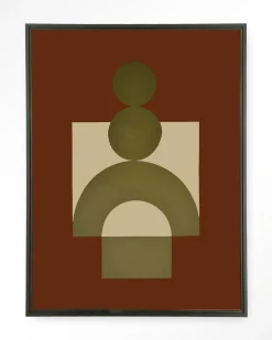 Urban Cotton Wandkleden|Wandkleed Forma 3 Red in maat en frame naar keuze