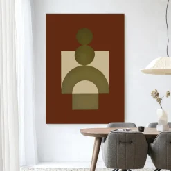 Urban Cotton Wandkleden|Wandkleed Forma 3 Red in maat en frame naar keuze