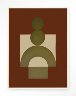 Urban Cotton Wandkleden|Wandkleed Forma 3 Red in maat en frame naar keuze