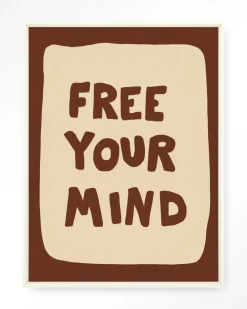 Urban Cotton Wandkleden|Wandkleed Free Your Mind in maat en frame naar keuze