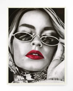 Urban Cotton Wandkleden|Wandkleed Fresh Red in maat en frame naar keuze