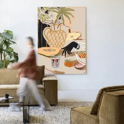 Urban Cotton Wandkleden|Wandkleed Fruitful Spread in maat en frame naar keuze