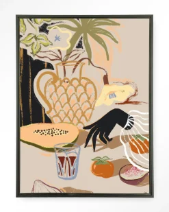 Urban Cotton Wandkleden|Wandkleed Fruitful Spread in maat en frame naar keuze