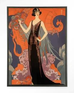 Urban Cotton Wandkleden|Wandkleed Gatsby Lady in maat en frame naar keuze