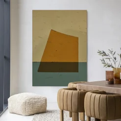 Urban Cotton Wandkleden|Wandkleed Geen Beige in maat en frame naar keuze