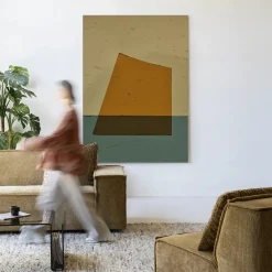 Urban Cotton Wandkleden|Wandkleed Geen Beige in maat en frame naar keuze