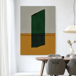 Urban Cotton Wandkleden|Wandkleed Geen Mosgroen in maat en frame naar keuze