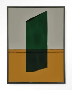 Urban Cotton Wandkleden|Wandkleed Geen Mosgroen in maat en frame naar keuze