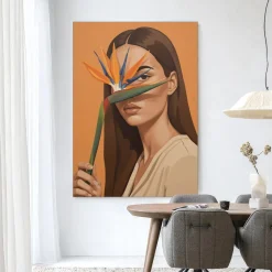 Urban Cotton Wandkleden|Wandkleed Girl Of Paradise in maat en frame naar keuze