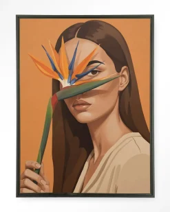 Urban Cotton Wandkleden|Wandkleed Girl Of Paradise in maat en frame naar keuze