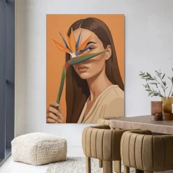 Urban Cotton Wandkleden|Wandkleed Girl Of Paradise in maat en frame naar keuze