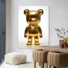 Urban Cotton Wandkleden|Wandkleed Golden Teddybear in maat en frame naar keuze