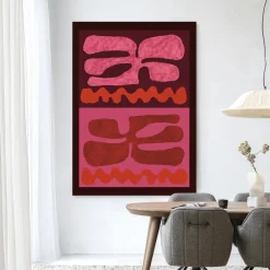 Urban Cotton Wandkleden|Wandkleed Groovy Pink in maat en frame naar keuze