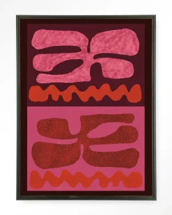 Urban Cotton Wandkleden|Wandkleed Groovy Pink in maat en frame naar keuze