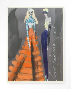 Urban Cotton Wandkleden|Wandkleed Gucci in maat en frame naar keuze