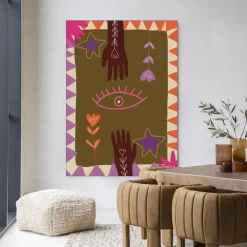 Urban Cotton Wandkleden|Wandkleed Hands in maat en frame naar keuze