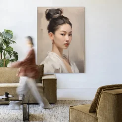 Urban Cotton Wandkleden|Wandkleed Haruto in maat en frame naar keuze