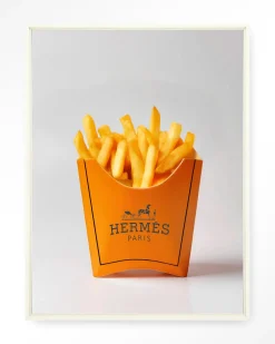 Urban Cotton Wandkleden|Wandkleed Hermes Fries in maat en frame naar keuze