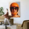 Urban Cotton Wandkleden|Wandkleed Hermes Helmet in maat en frame naar keuze