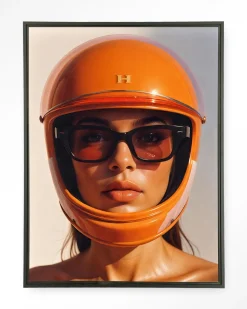 Urban Cotton Wandkleden|Wandkleed Hermes Helmet in maat en frame naar keuze