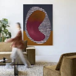 Urban Cotton Wandkleden|Wandkleed Horizontal Oval in maat en frame naar keuze