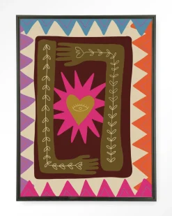 Urban Cotton Wandkleden|Wandkleed Hug in maat en frame naar keuze