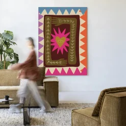 Urban Cotton Wandkleden|Wandkleed Hug in maat en frame naar keuze