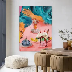 Urban Cotton Wandkleden|Wandkleed Ice Creams in maat en frame naar keuze