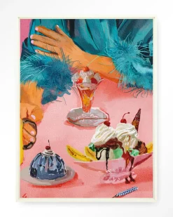 Urban Cotton Wandkleden|Wandkleed Ice Creams in maat en frame naar keuze