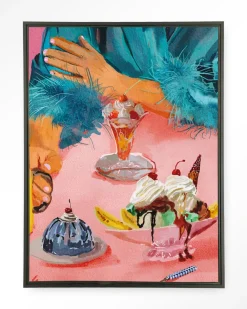 Urban Cotton Wandkleden|Wandkleed Ice Creams in maat en frame naar keuze