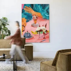 Urban Cotton Wandkleden|Wandkleed Ice Creams in maat en frame naar keuze