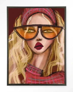 Urban Cotton Wandkleden|Wandkleed Im A 90s Girl in maat en frame naar keuze